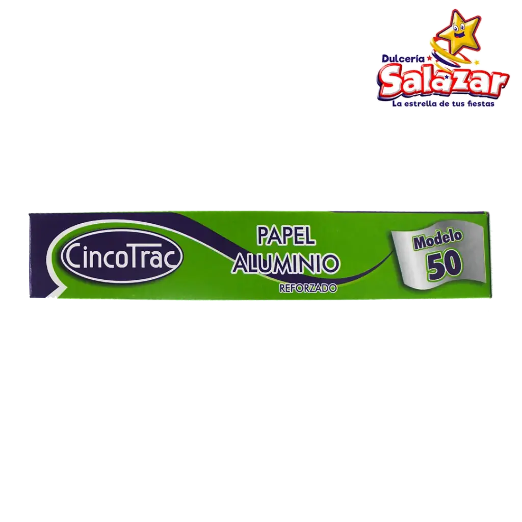 PAPEL ALUMINIO CINCOTRAC MODELO 50 VERDE -R.300G- "C/25/1"