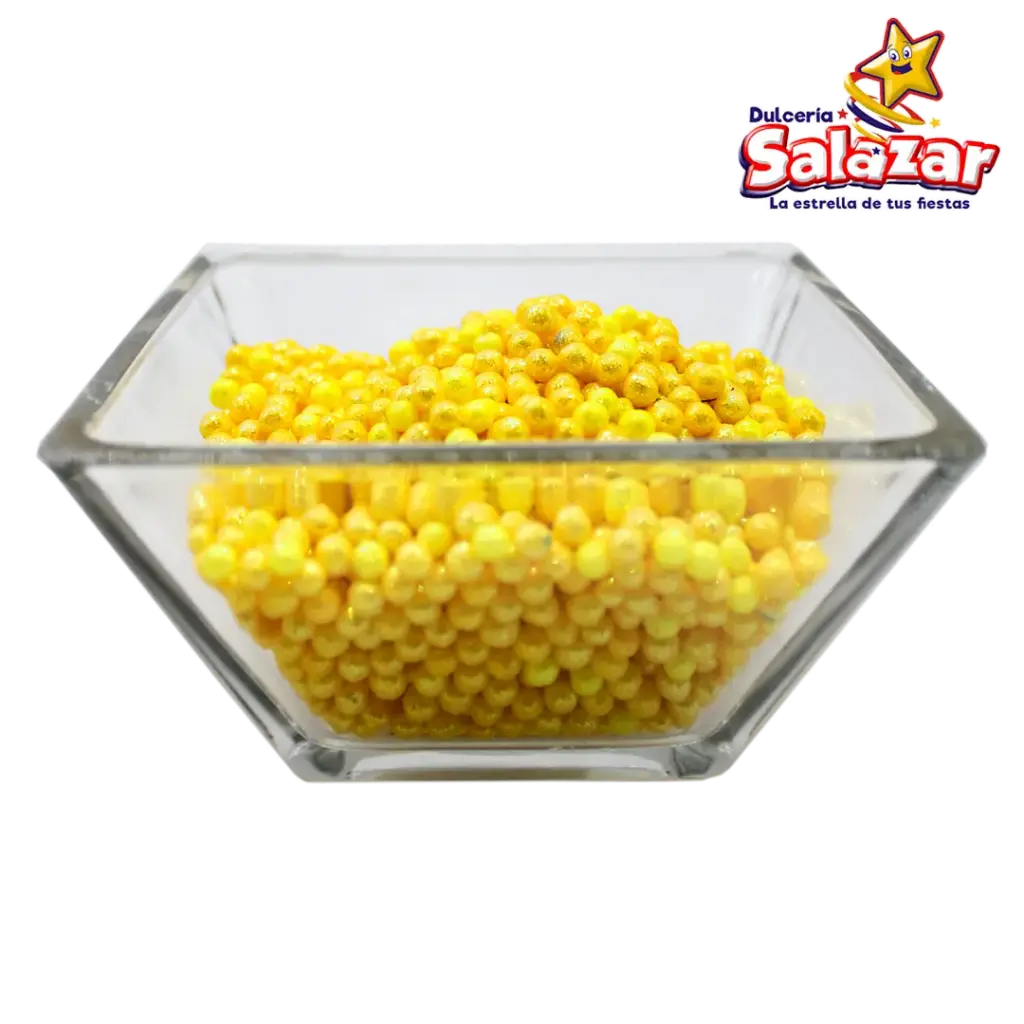 PERLA DIAMANTADA AMARILLO PASTEL X KILO "C/10/1"