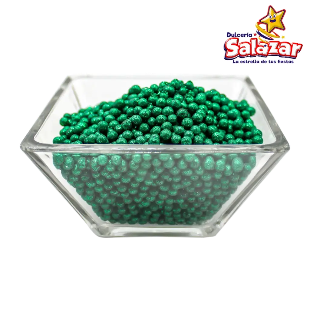 [TRU0216] PERLA DIAMANTADA VERDE ESMERALDA X KILO "C/10/1"