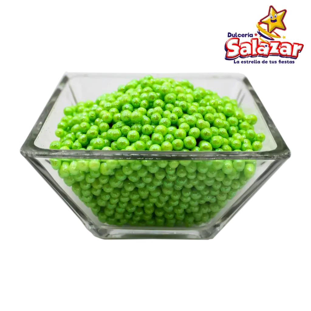 [TRU0219] PERLA DIAMANTADA VERDE LIMON X KILO AGRA "C/10/1"