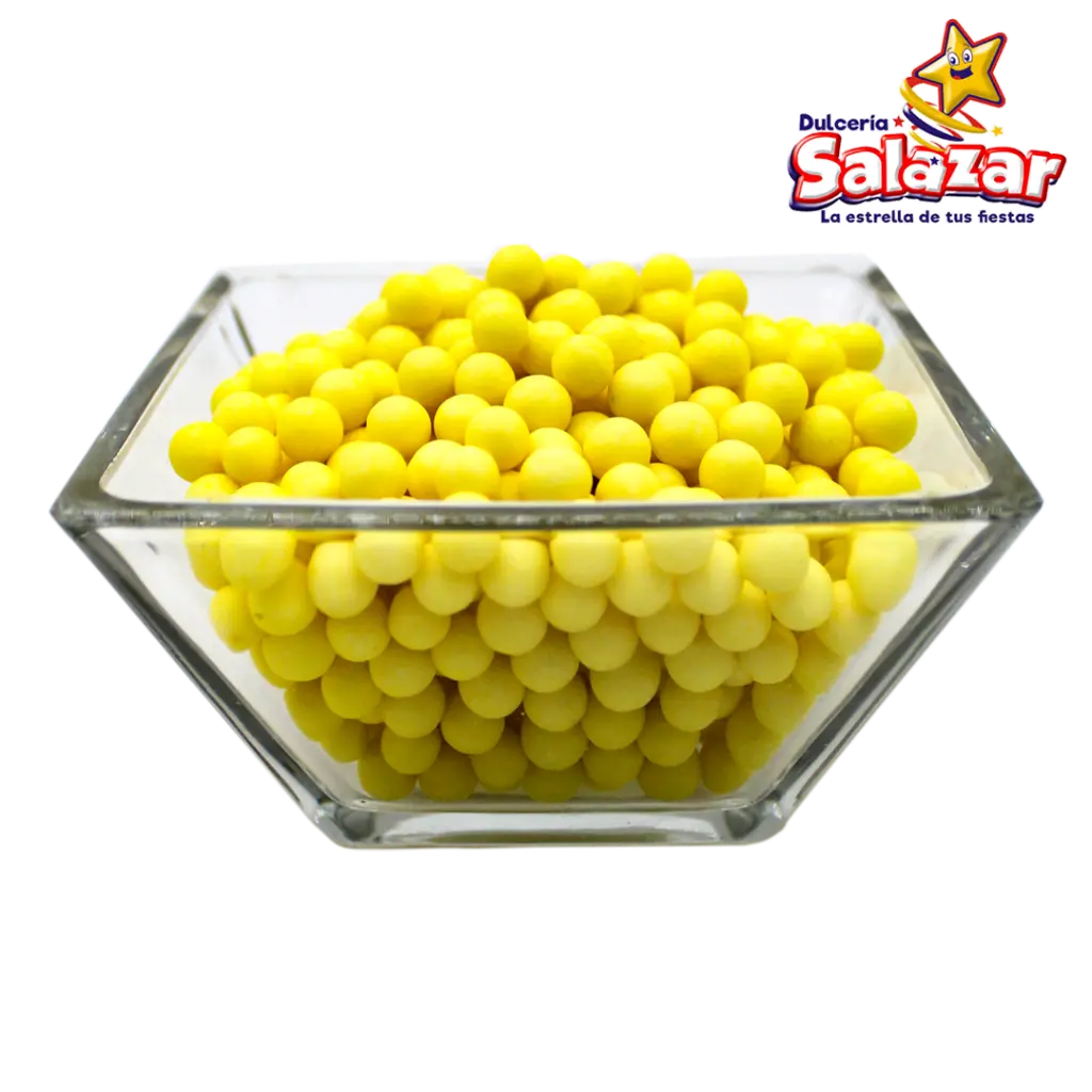 [TRU0442] PERLA JUMBO MATE AMARILLO PASTEL "C/5/1"