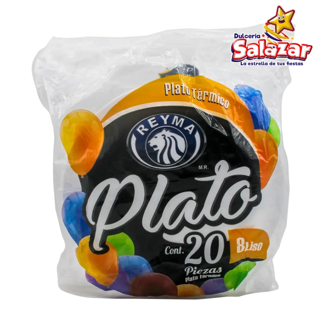 [REYM0010] PLATO TERMICO 8 LISO REYMA PT8L -B.20PZA- "B/25/20"