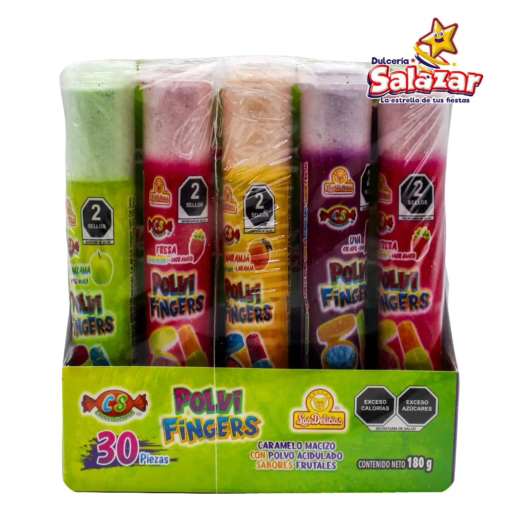 [DEL0028] POLVI FINGERS SABORES DELICIAS -D.180G.- "C/12/30"