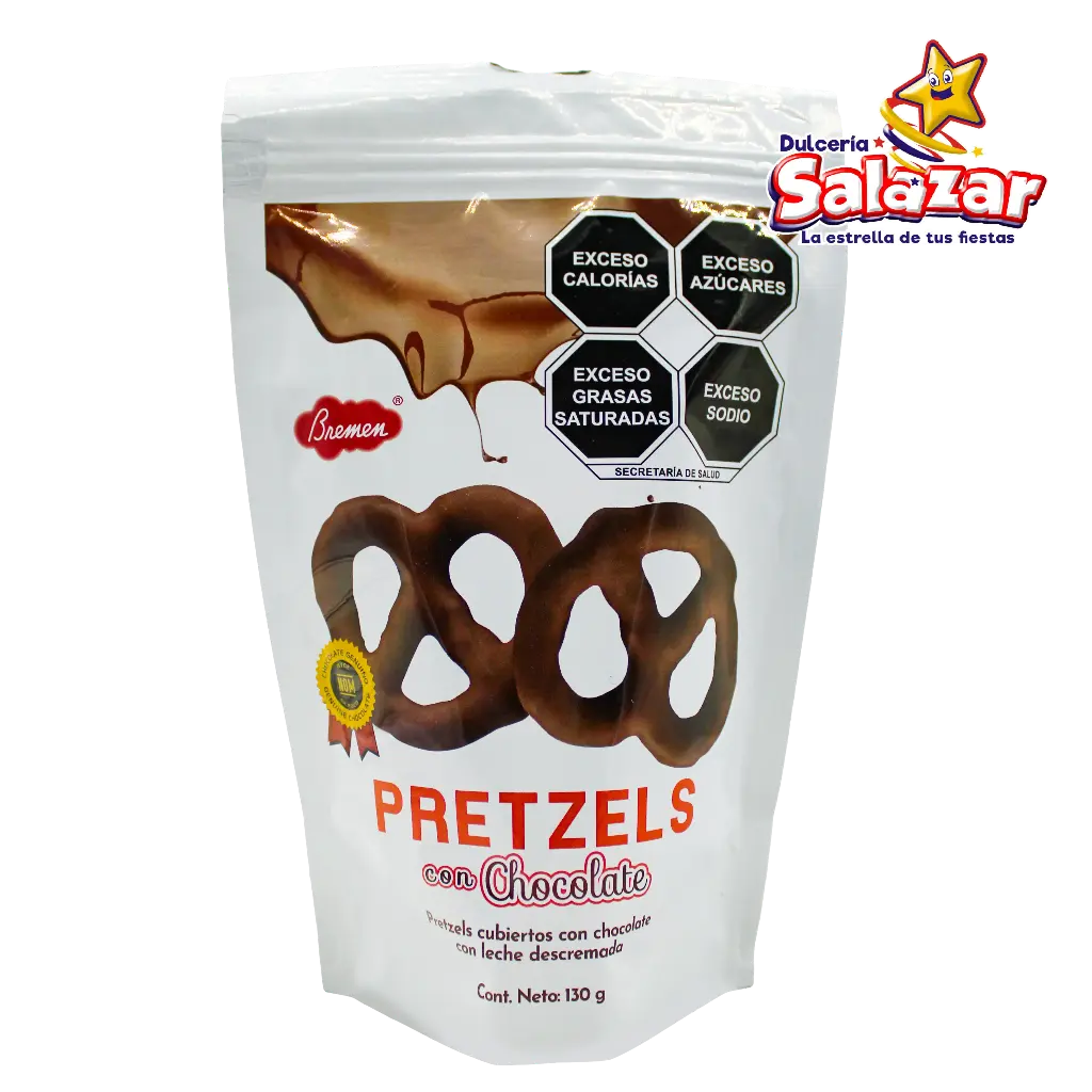 PRETZEL CON CHOCOLATE BREMEN -B.130GR.- "C/18/1"