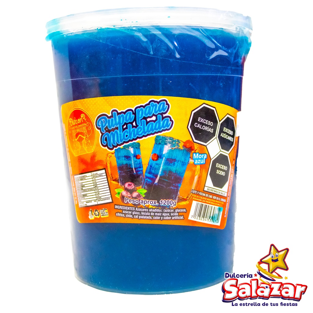 PULPA P/ MICHELADA MORA AZUL DULCOR -BOT.1.2KG- "C/16/1"