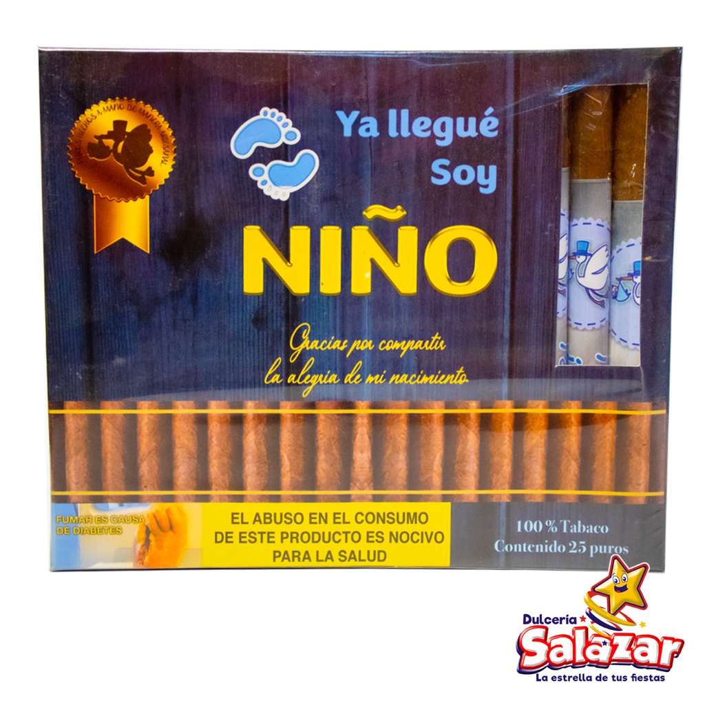 [REB0012] PURO TABACO YA LLEGUE SOY NIÑO AZUL -D.25PZA-