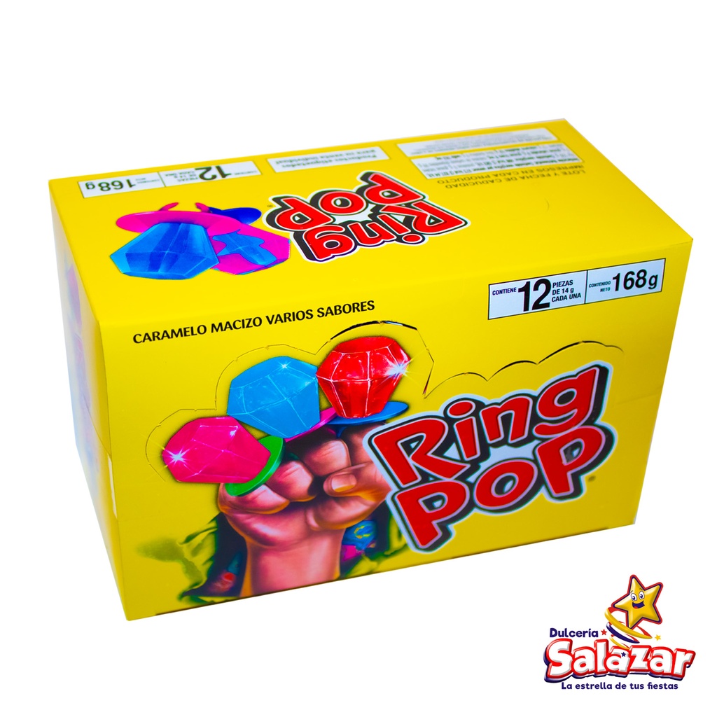 TOPPS RING POP CHUPON ANILLO -D.168G- "C/6/12"