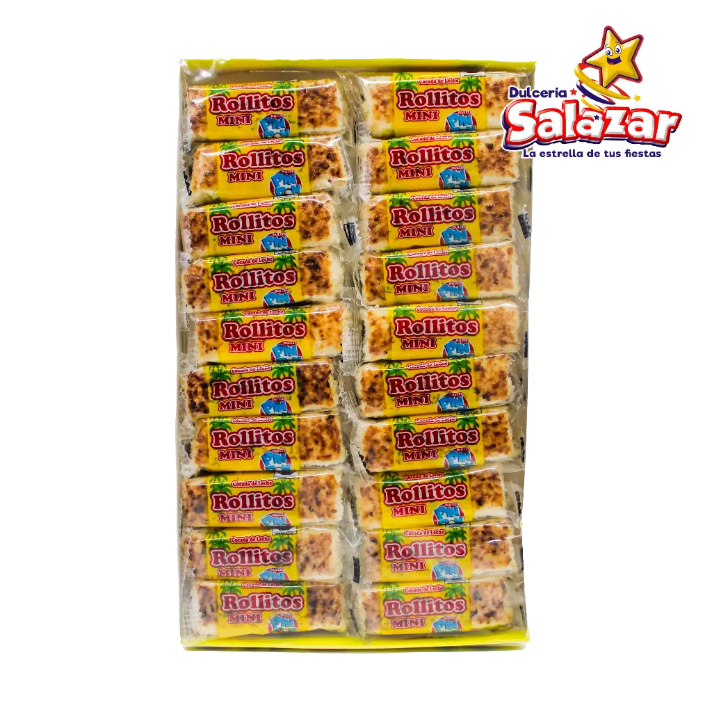 [PIN0001] ROLLITO COCADA LECHE MINI PIN PON -D.500G- "C/24/20"