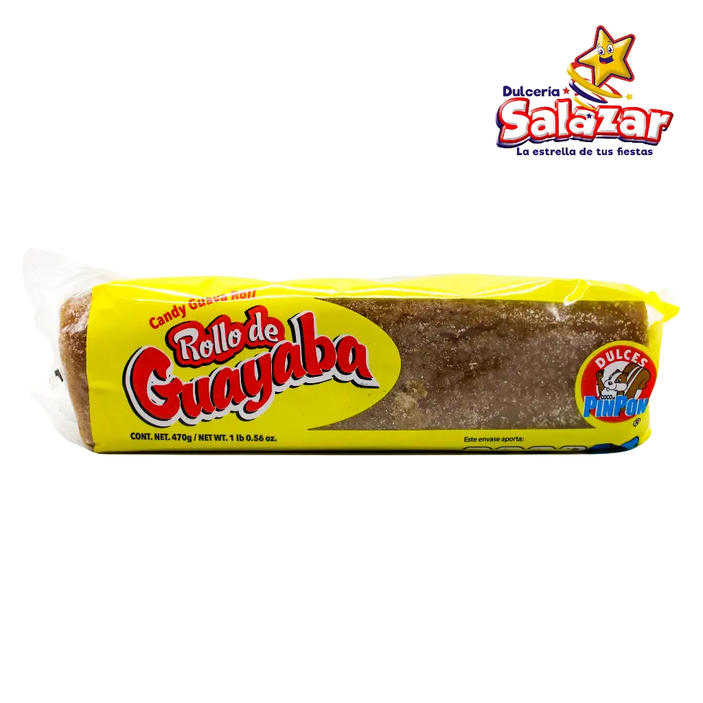 ROLLO GUAYABA RELLENO COCO 470G PIN PON -E.470G- "C/30/1"