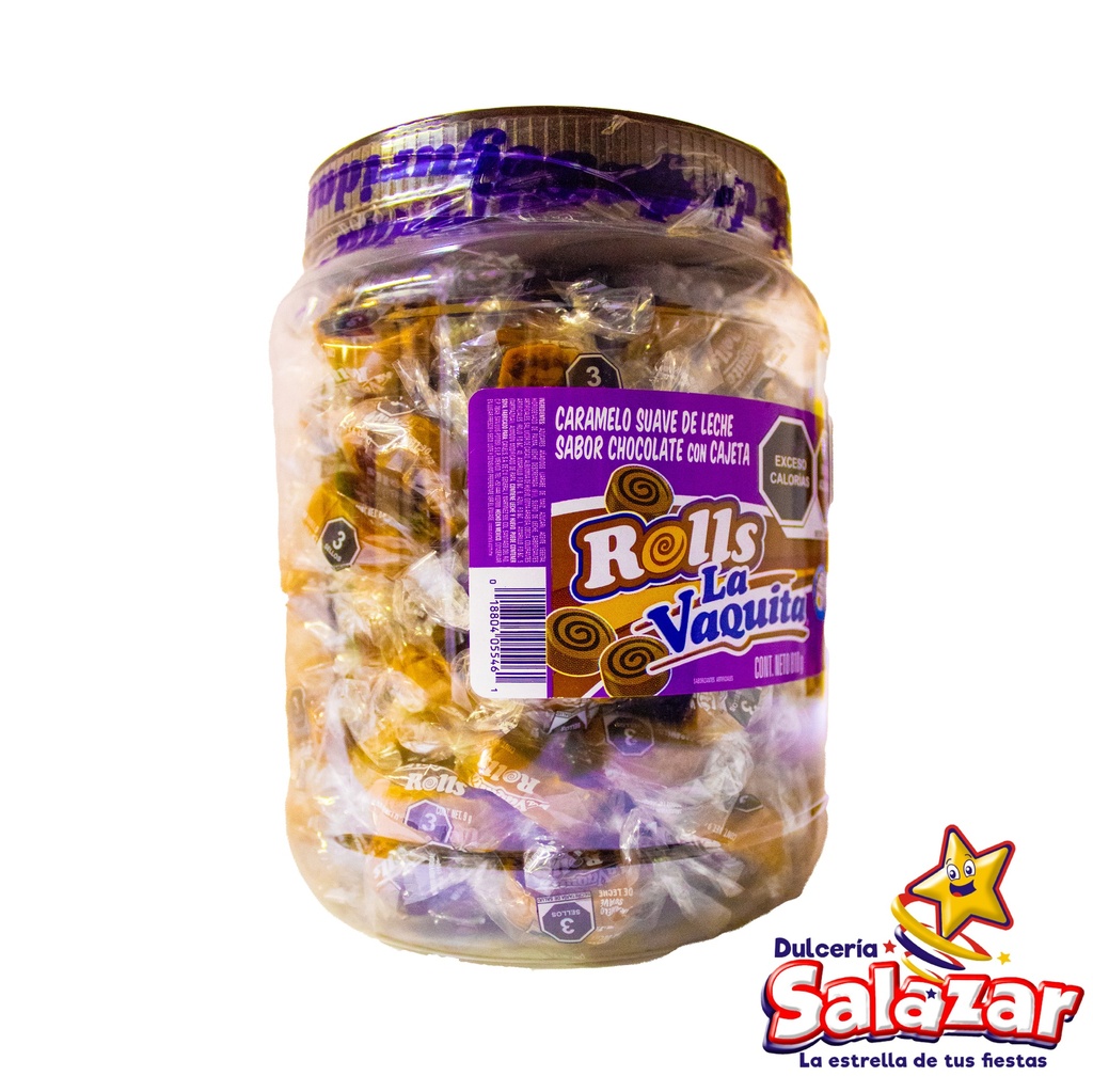 [CAN0117] ROLLS LA VAQUITA CHOCOLATE/CAJETA CANELS -V.810G- "C/8/90"