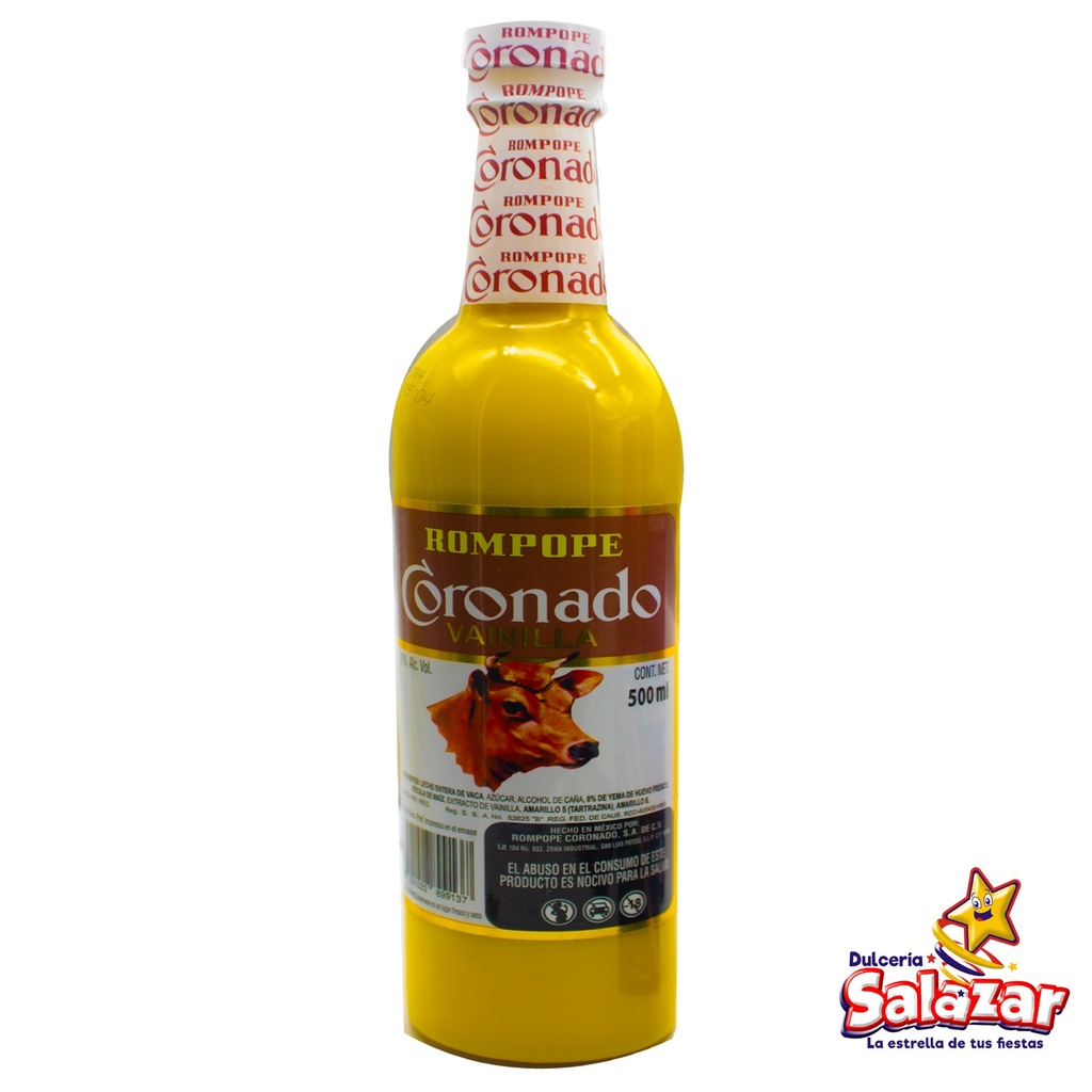 ROMPOPE VAINILLA CORONADO -BOT.500ML- "C/12/1"