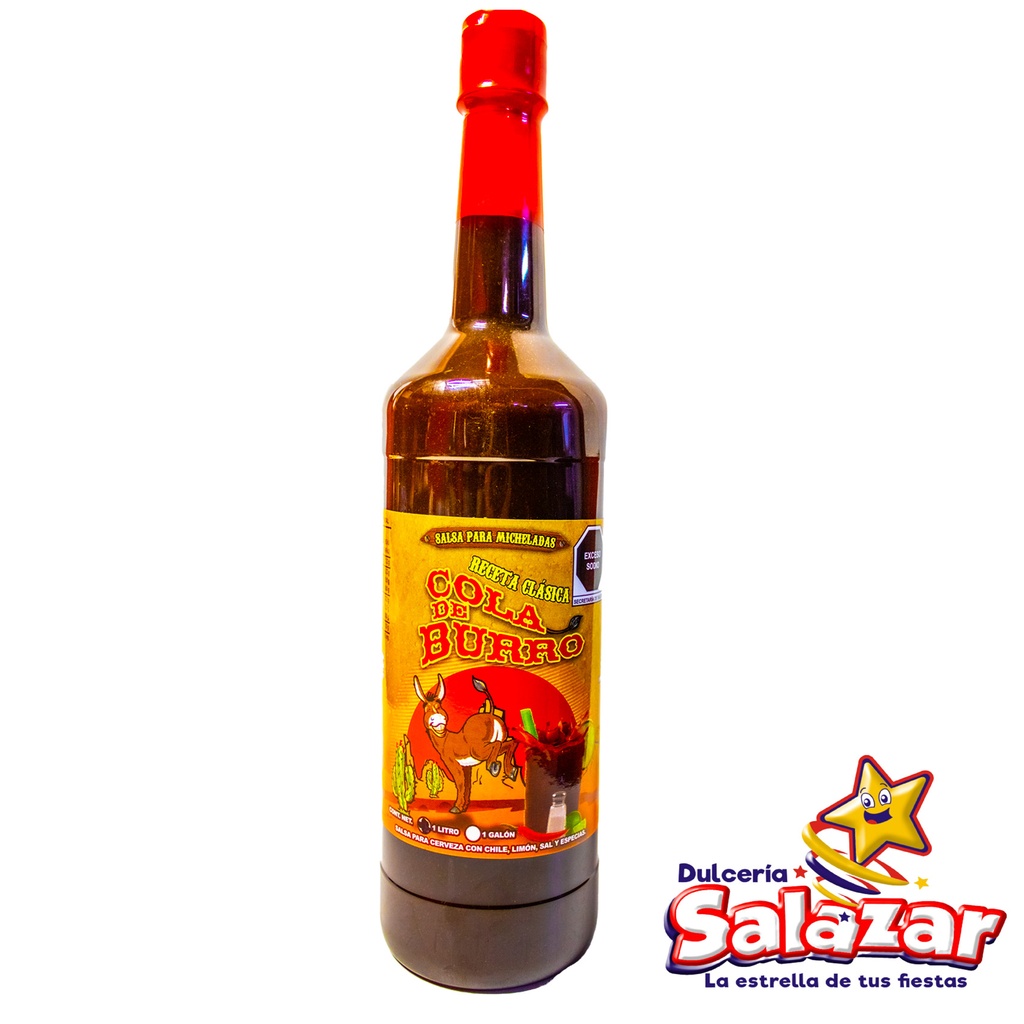 SALSA PARA MICHELADA COLA DE BURRO -BOT.1L- "C/12/1"
