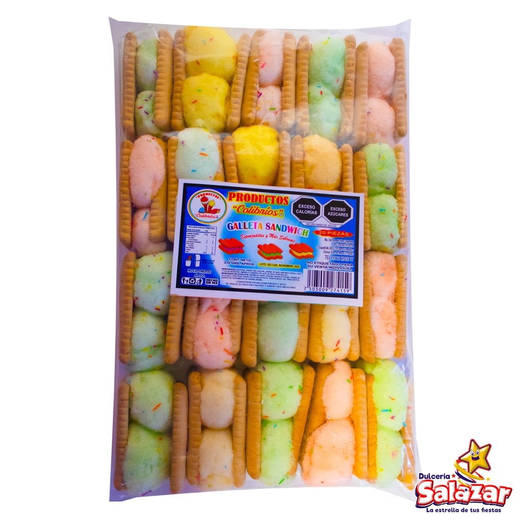 [CRS0004] SANDWICH GALLC/MALVAVISCO COLIBRIOS -B.310G- "C/24/20"