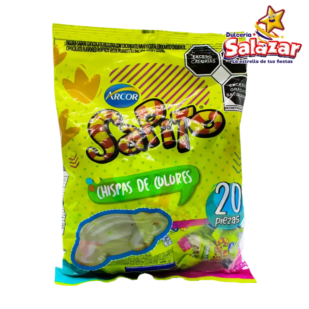CHOCOLATE SAPITO CHISPAS DE COLORES ARCOR -B.200G- "C/12/20"