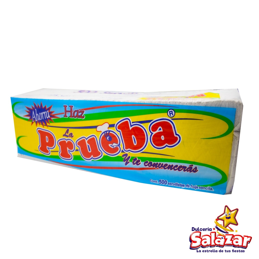 SERVILLETA DE PAPEL HAZ LA PRUEBA 500PZ -B.500PZA- "C/12/1"