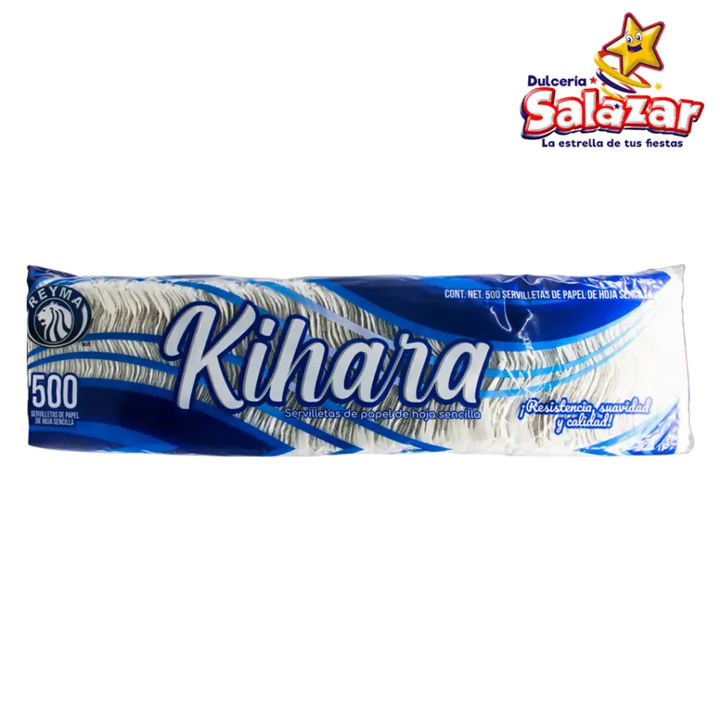 [REYM0290] SERVILLETA DOMESTICA KIHARA 500 HOJAS -B.500PZA- "B/12/500"