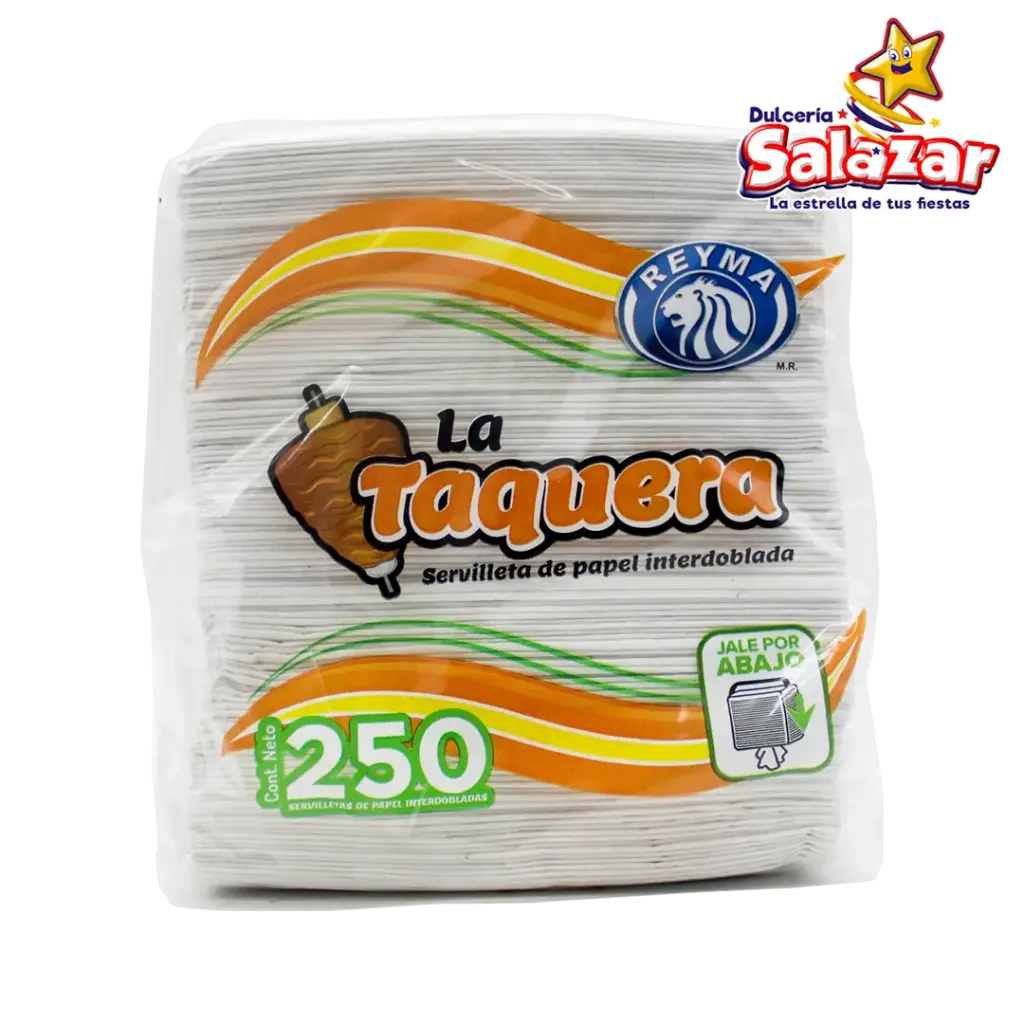 [REYM0409] SERVILLETA INTERDOBLADA LA TAQUERA REYMA -B.250P- "C/24/250"