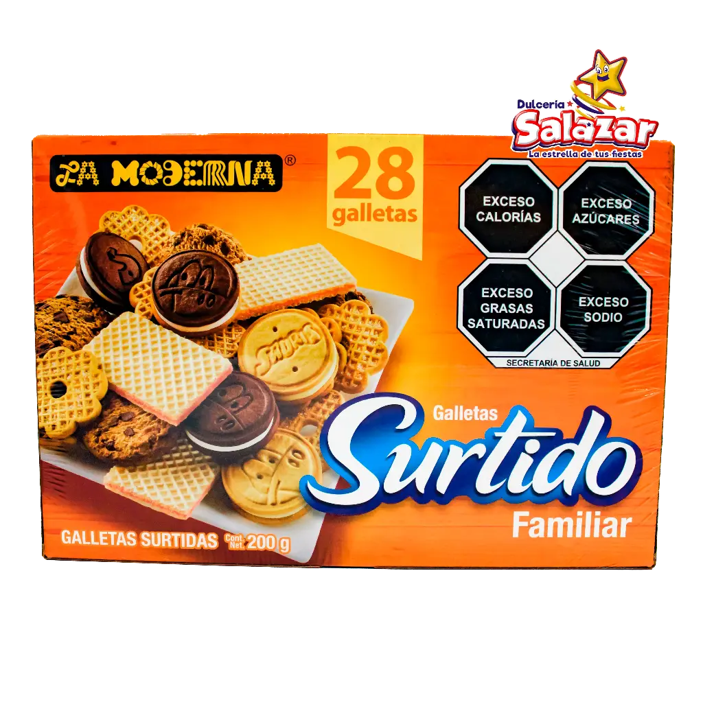 [MOD0022] GALLETA SURTIDO NAVIDAD LA MODERNA -D.200G- "C/20/1"