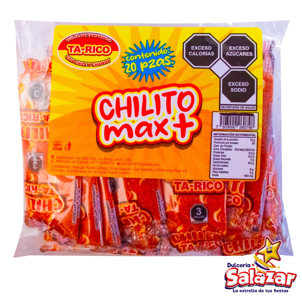 TA-RICO CHILITO MAX+ -B.20PZA- "C/50/20