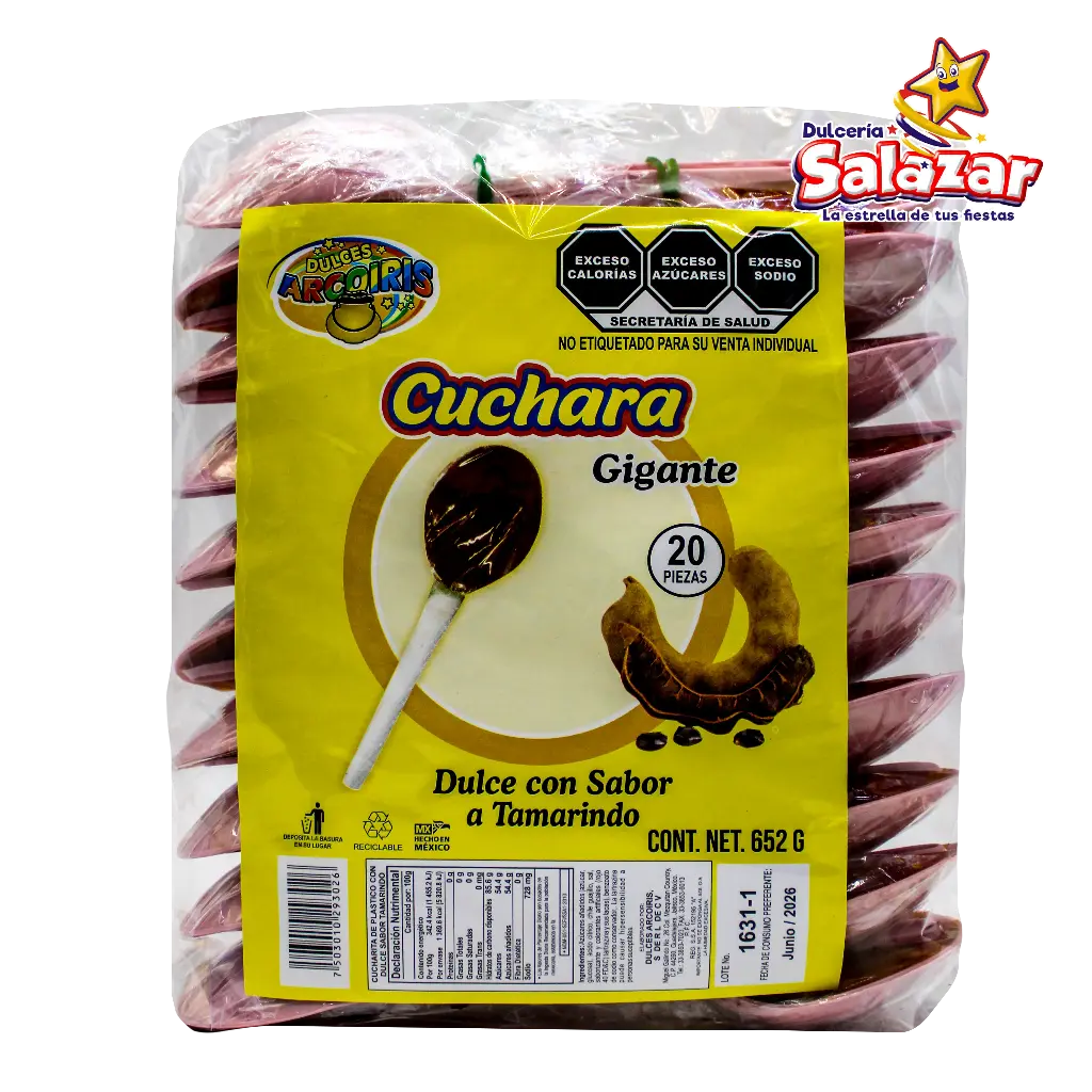 TAMARINDO CUCHARA ARCOIRIS GIGANTE -B.652G- "C/15/20"