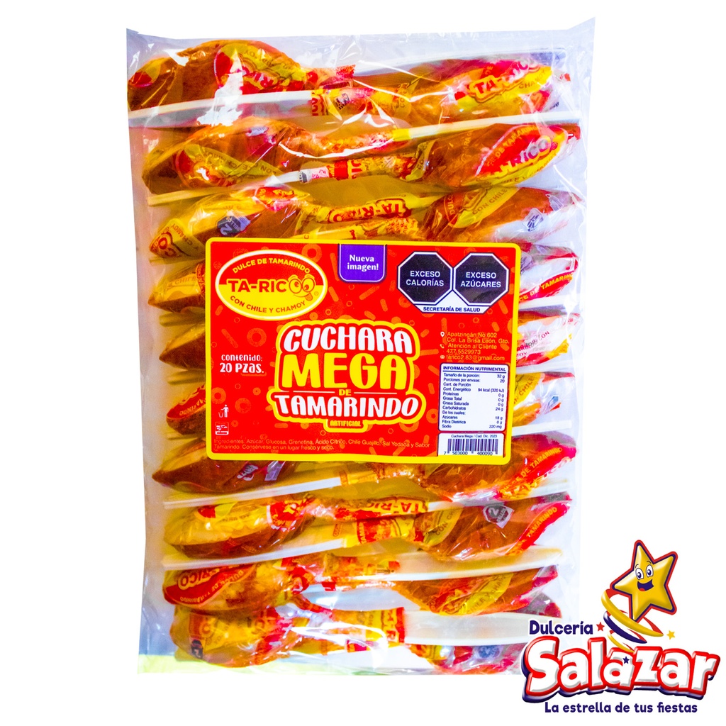 TAMARINDO CUCHARA MEGA DE TAMARINDO TARICO -B.640G- "C/20/20"