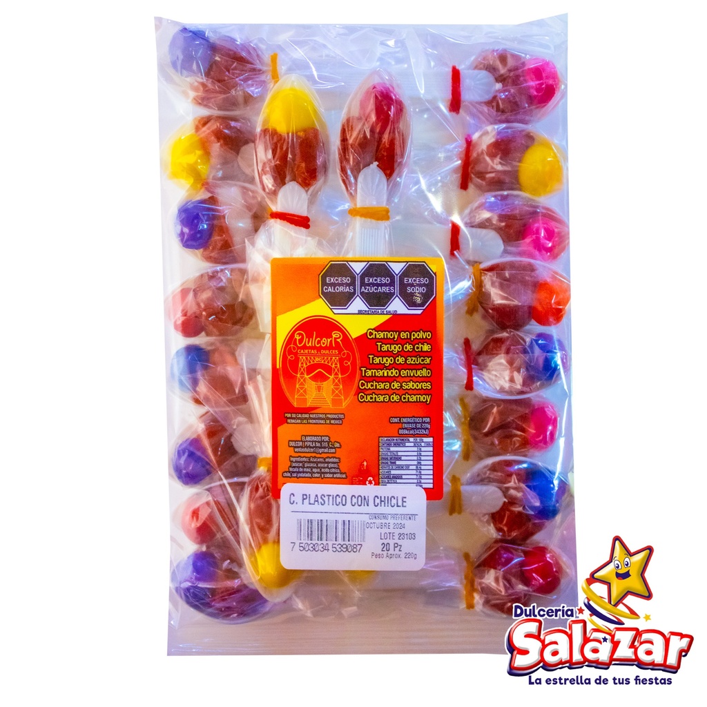 TAMARINDO CUCHARA PLASTICO CON CHICLE CORTZAR -B.300G- "C/20/20"