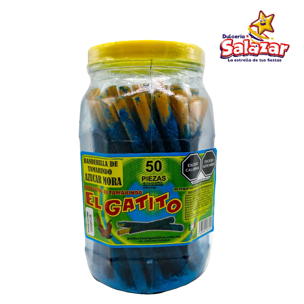 [GAT0011] TAMARINDO GATO BANDERILLA GRANDE MORA -V.850G- "C/6/50"