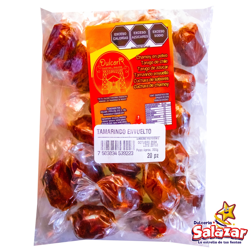 [CRA0044] TAMARINDO ENVUELTO CORTAZAR -B.20PZA- "C/25/20"