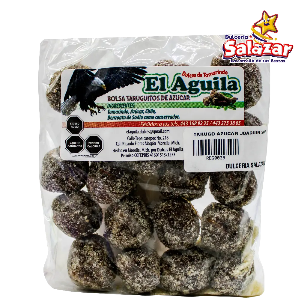 [REG0039] TAMARINDO TARUGO AZUCAR GRANDE EL AGUILA JOAQUIN -B.330G- "C/20/20"