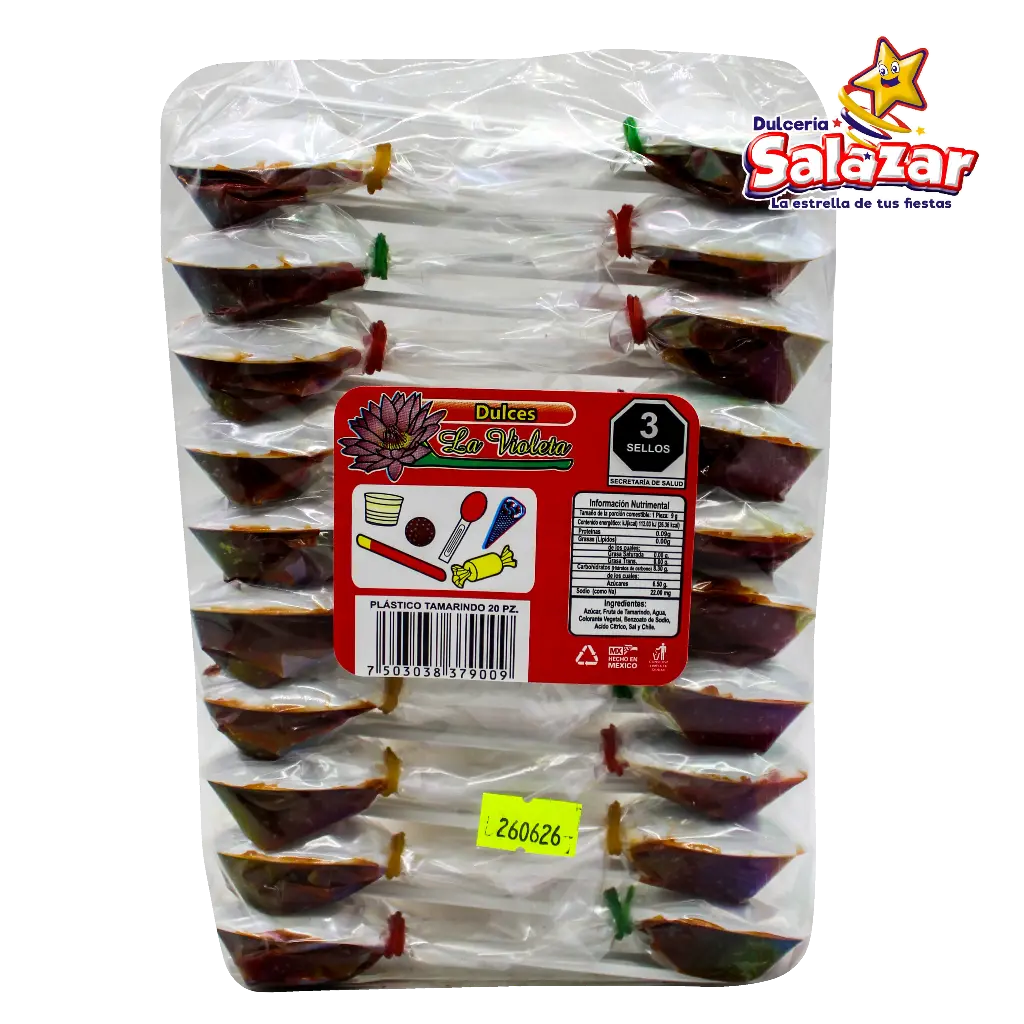 [VIO0064] TAMARINDO VIOLETA CUCHARA PLASTICO TAMARINDO -B.20PZA- "C/28/1"