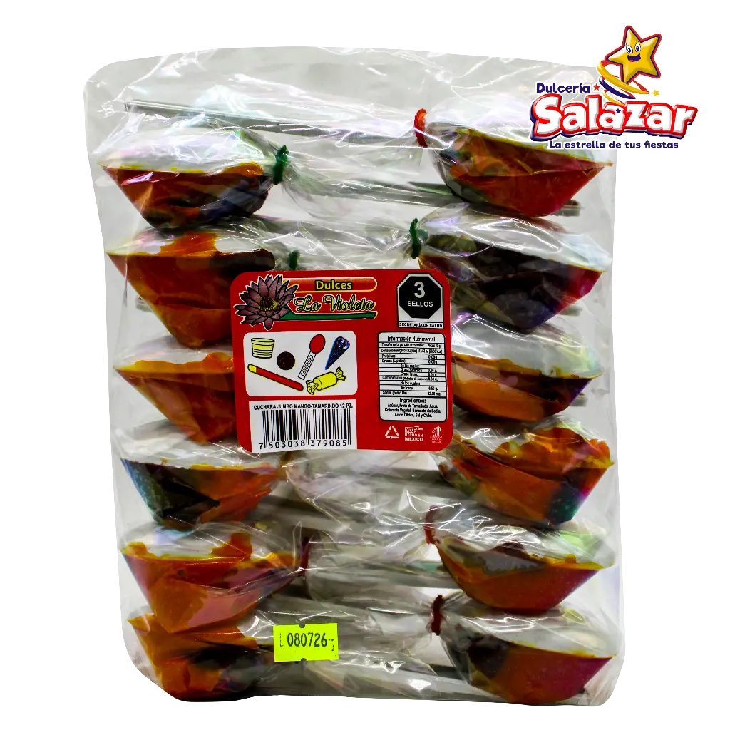 TAMARINDO VIOLETA CUCHARA PLASTJUMBO MANGO -B.12PZA- "C/28/1"