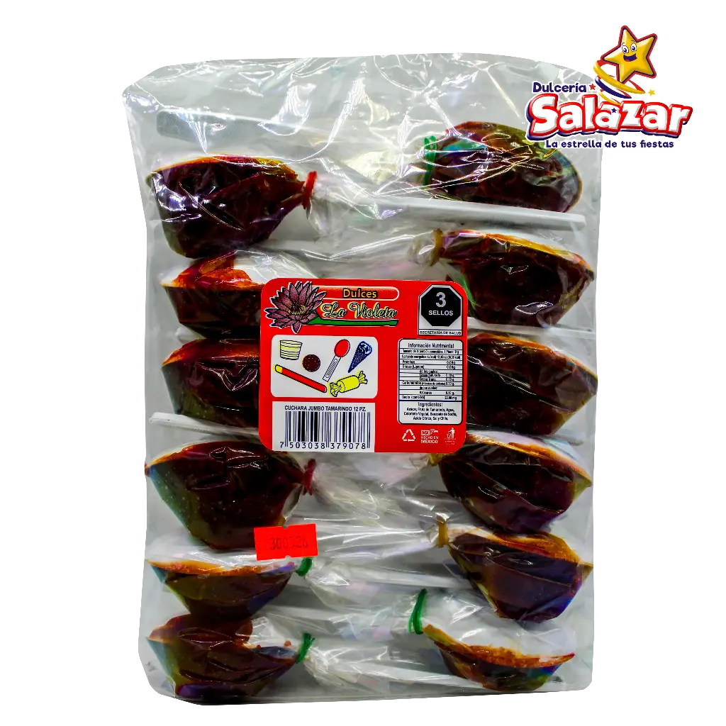 [VIO0068] TAMARINDO VIOLETA CUCHARA PLASTJUMBO TAM -B.12PZA- "C/28/1"