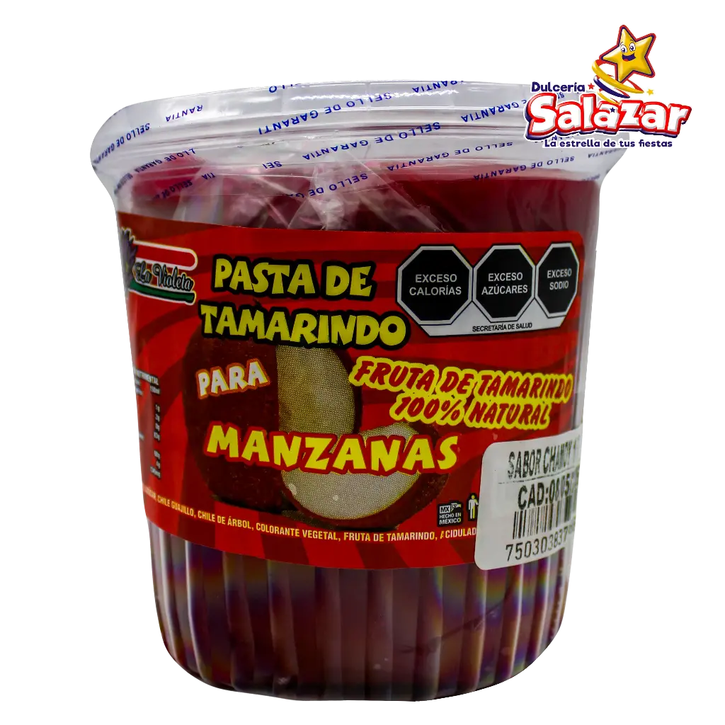 [VIO0027] TAMARINDO VIOLETA PASTA MANZANA ROJA P/MANZANA -BOT.1KG- "C/16/1"