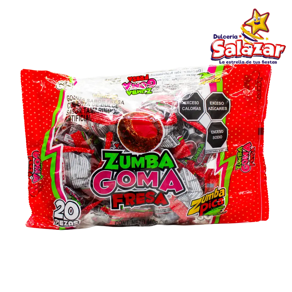 [ZUM0062] TAMARINDO GOMA MIX FRESA/TAM ZUMBA -B.440G- "C/20/20"