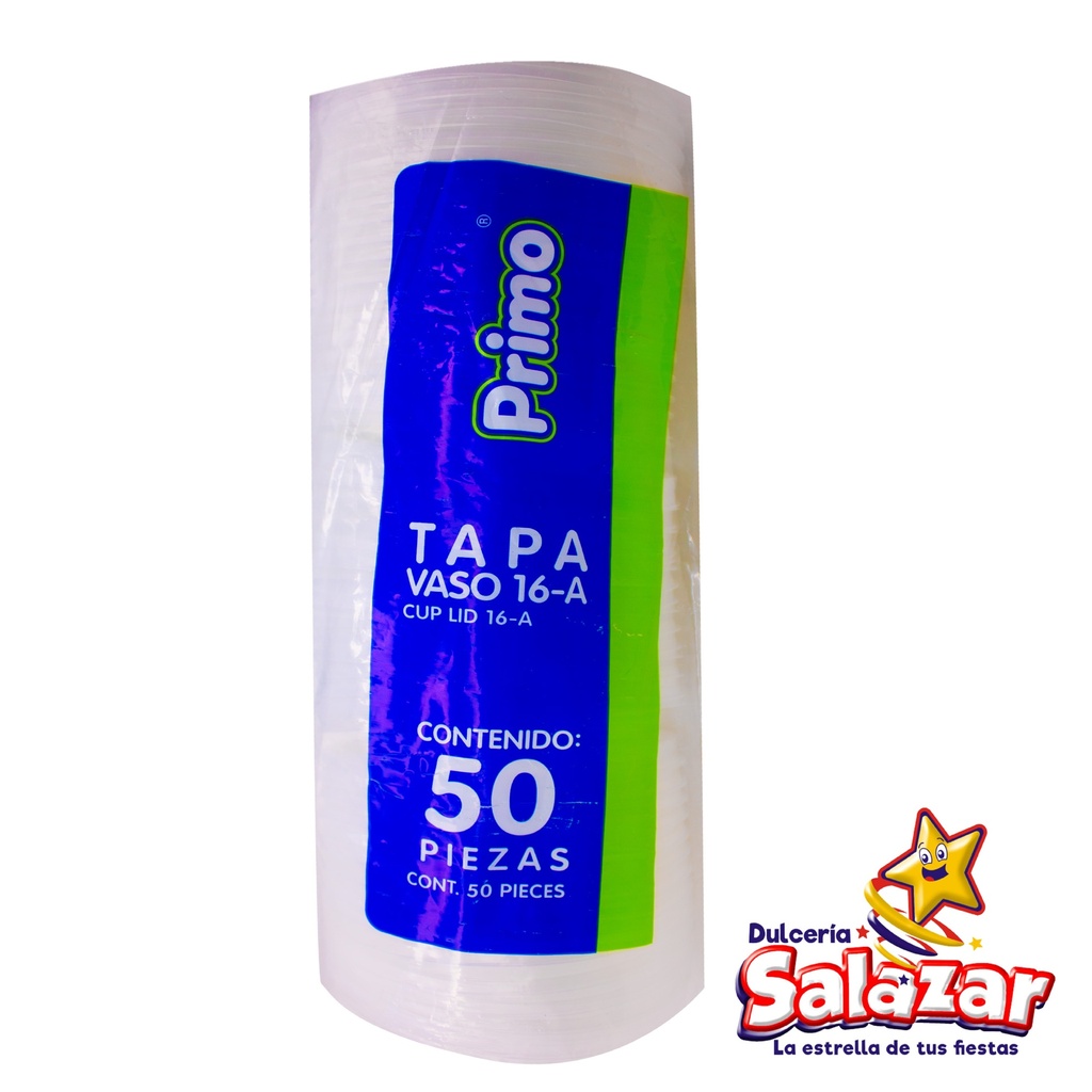 [PRI0001] TAPA P/VASO 16-A PRIMO -B.50PZA- "C/20/50"