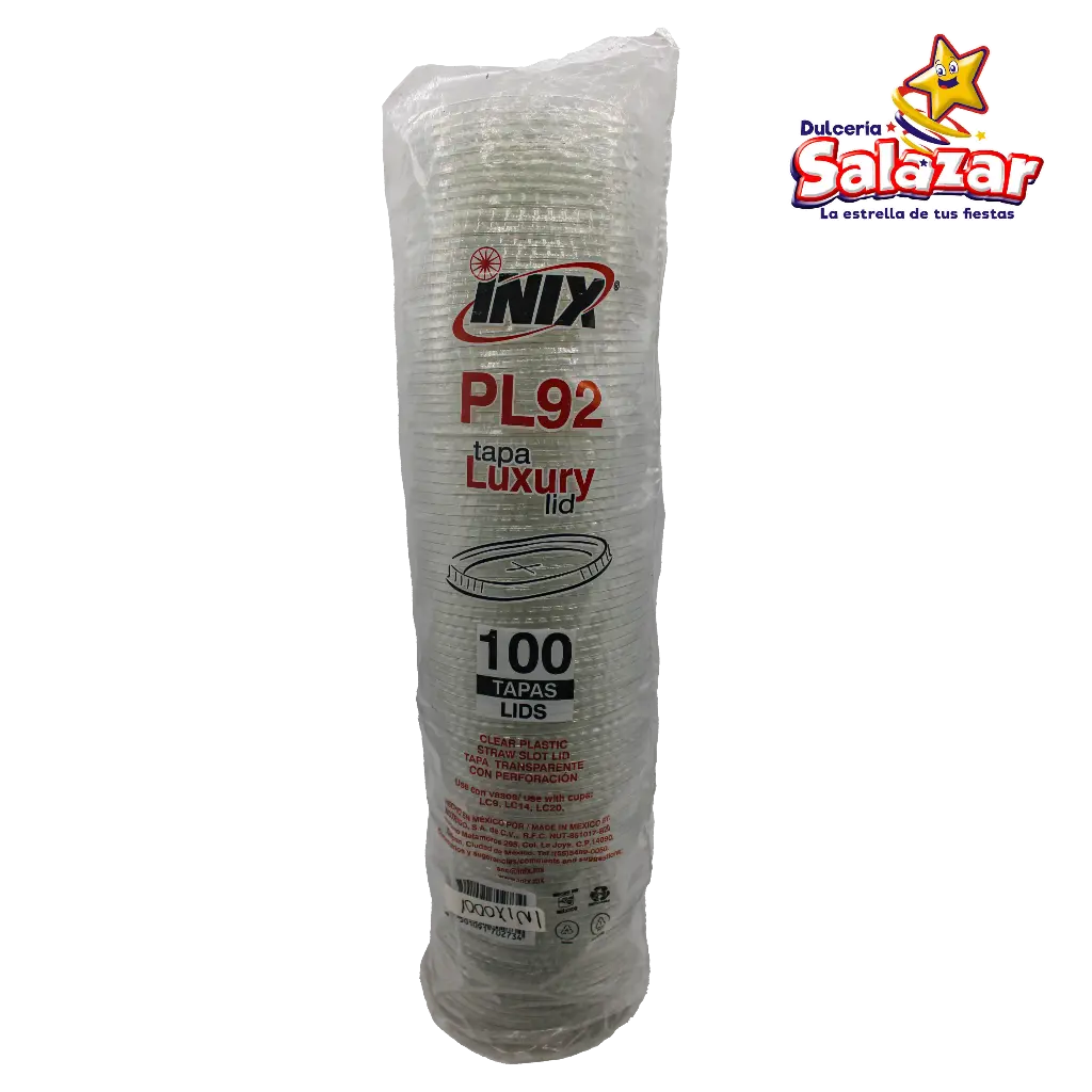 [INIX0001] TAPA PLANA PLASTICA PERFORADA PL92 INIX -B.100PZ "C/10/100"
