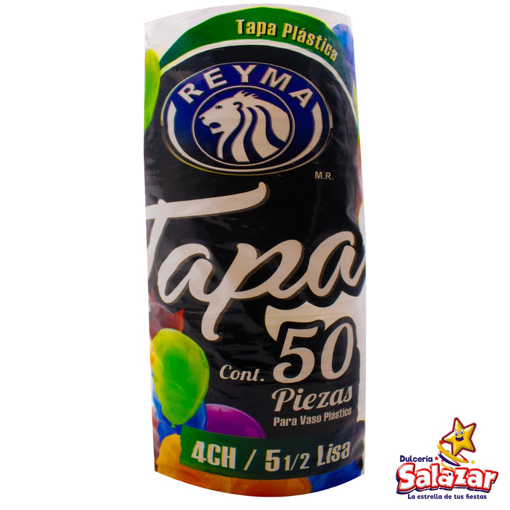 [REYM0182] TAPA LISA P/VASO POLIPRO No. 5 1/2 / 4CH REYMA TP51/24CH -B.50PZA- "C/20/50"
