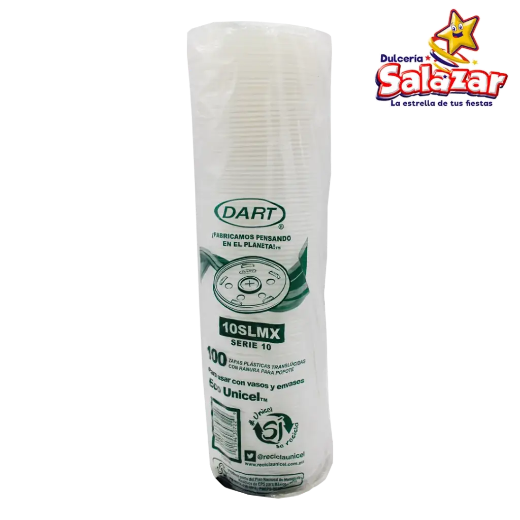 TAPA PLASTICO DART #10 10SLMX C/RANURA "C/10/100"