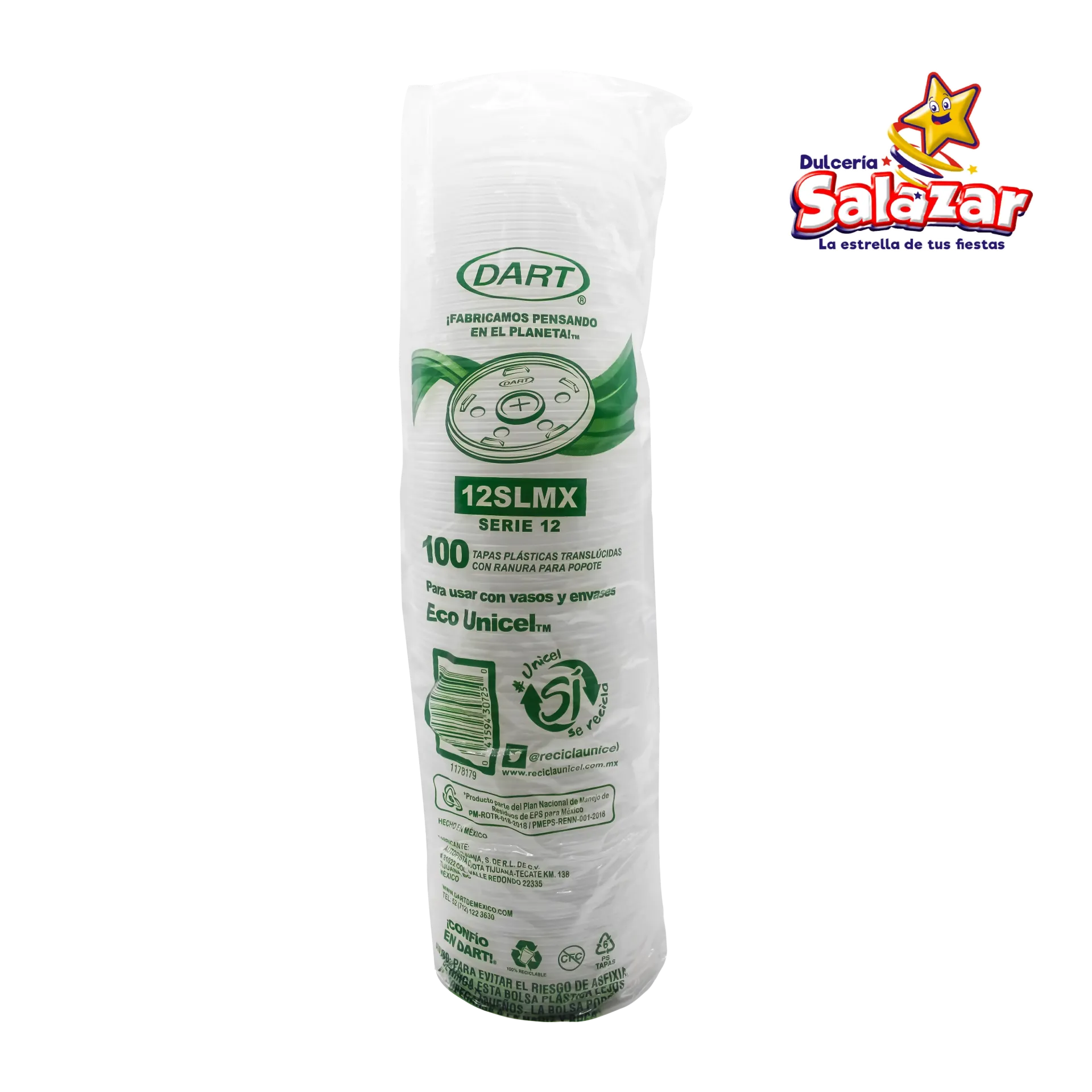 [DAR0019] TAPA PLASTICO DART #12  12SLMX C/RANURA "C/10/100"