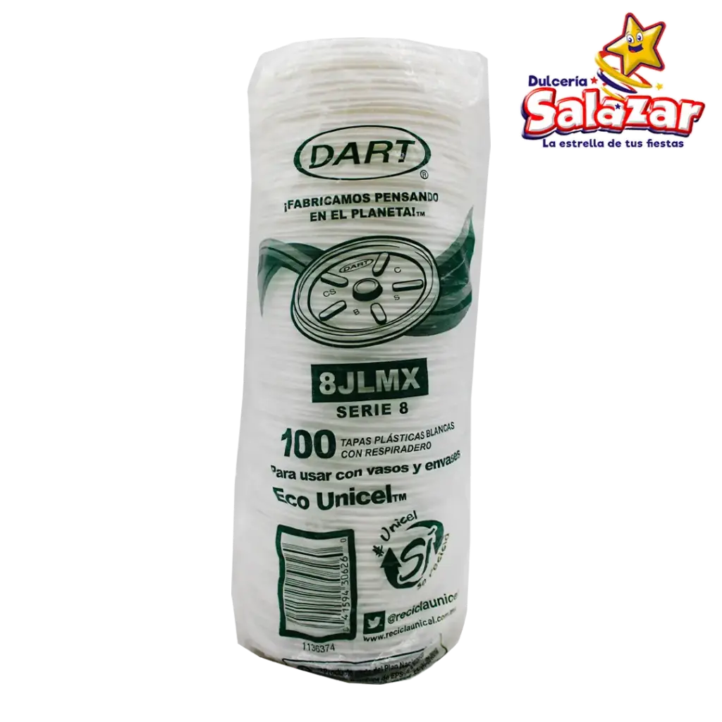 [DAR0022] TAPA PLASTICO DART #8 8JLMX "C/10/100"