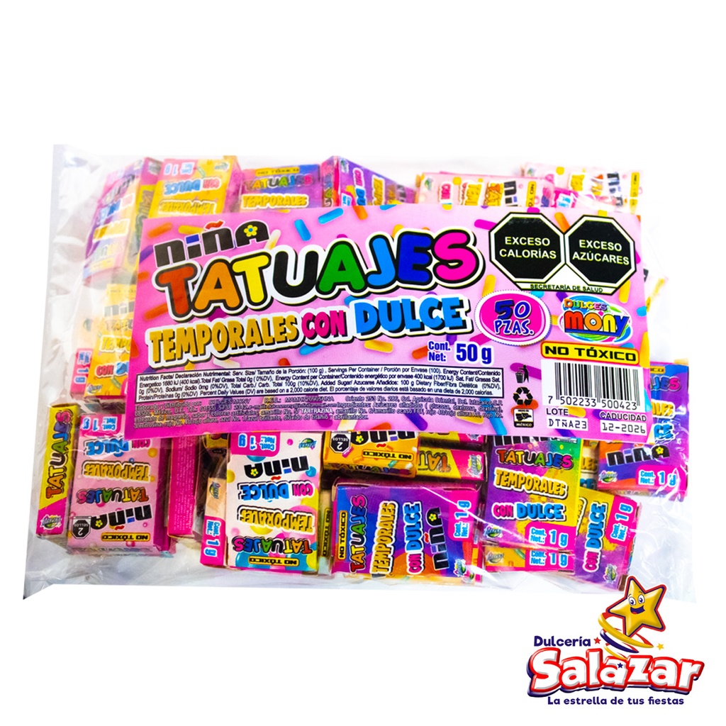 TATUAJE NIÑA CON DULCE MARANT -B.50G- "C/40/50"