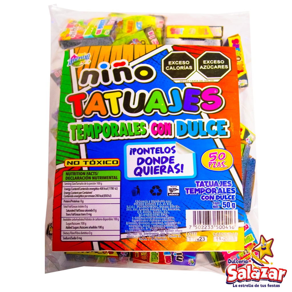 TATUAJE NIÑO CON DULCE MARANT -B.50G- "C/40/50"