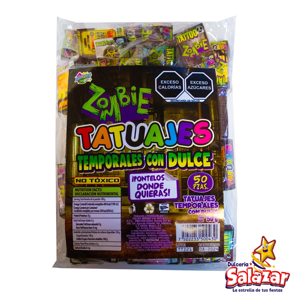 [MARA005] TATUAJE ZOMBIE CON DULCE MARANT -B.50G- "C/40/50"