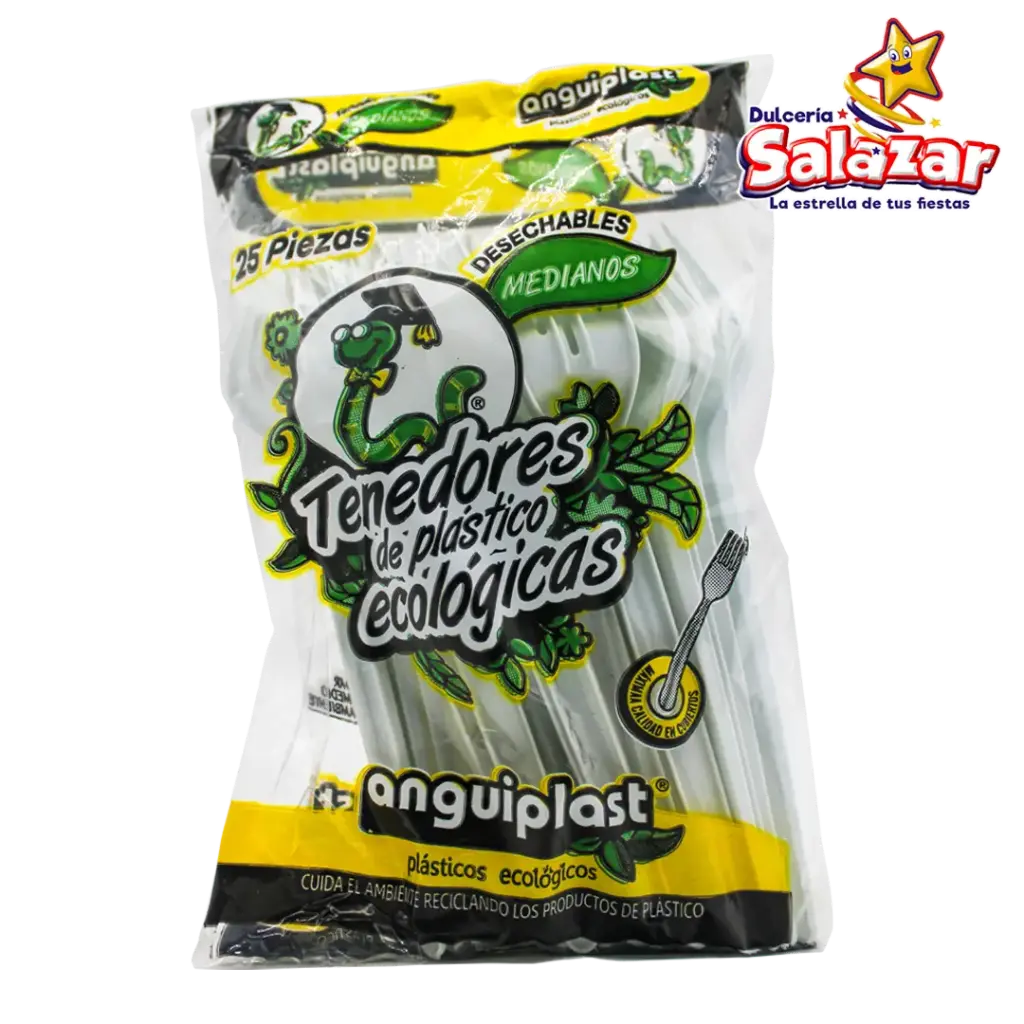 [ANG0015] TENEDOR BLANCO MEDIANO ANGUIPLAST "C/40/25"