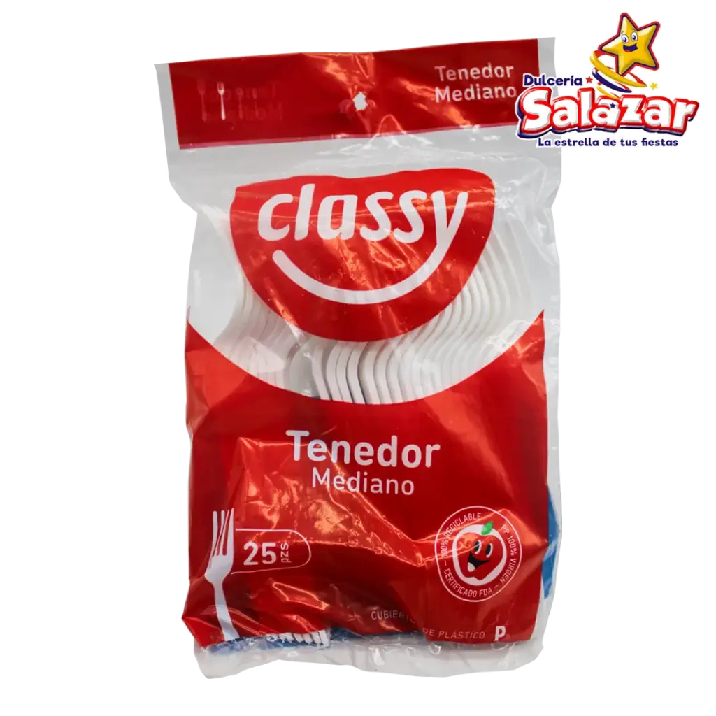 [REYM0226] TENEDOR MEDIANO CLASSY -B.25P- "C/40/25"