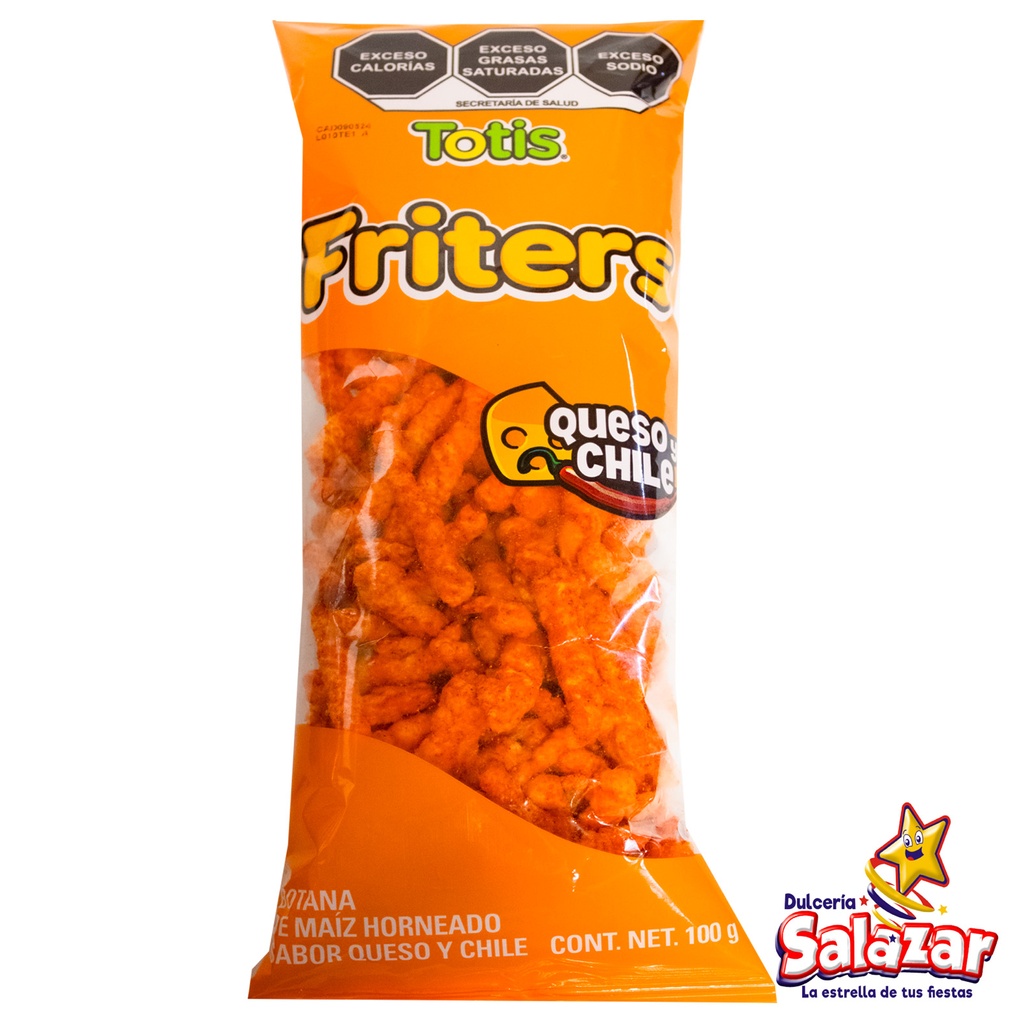 [TOT0110] TOTIS FRITERS QUESO Y CHILE -B.100GR- "C/40/1 "