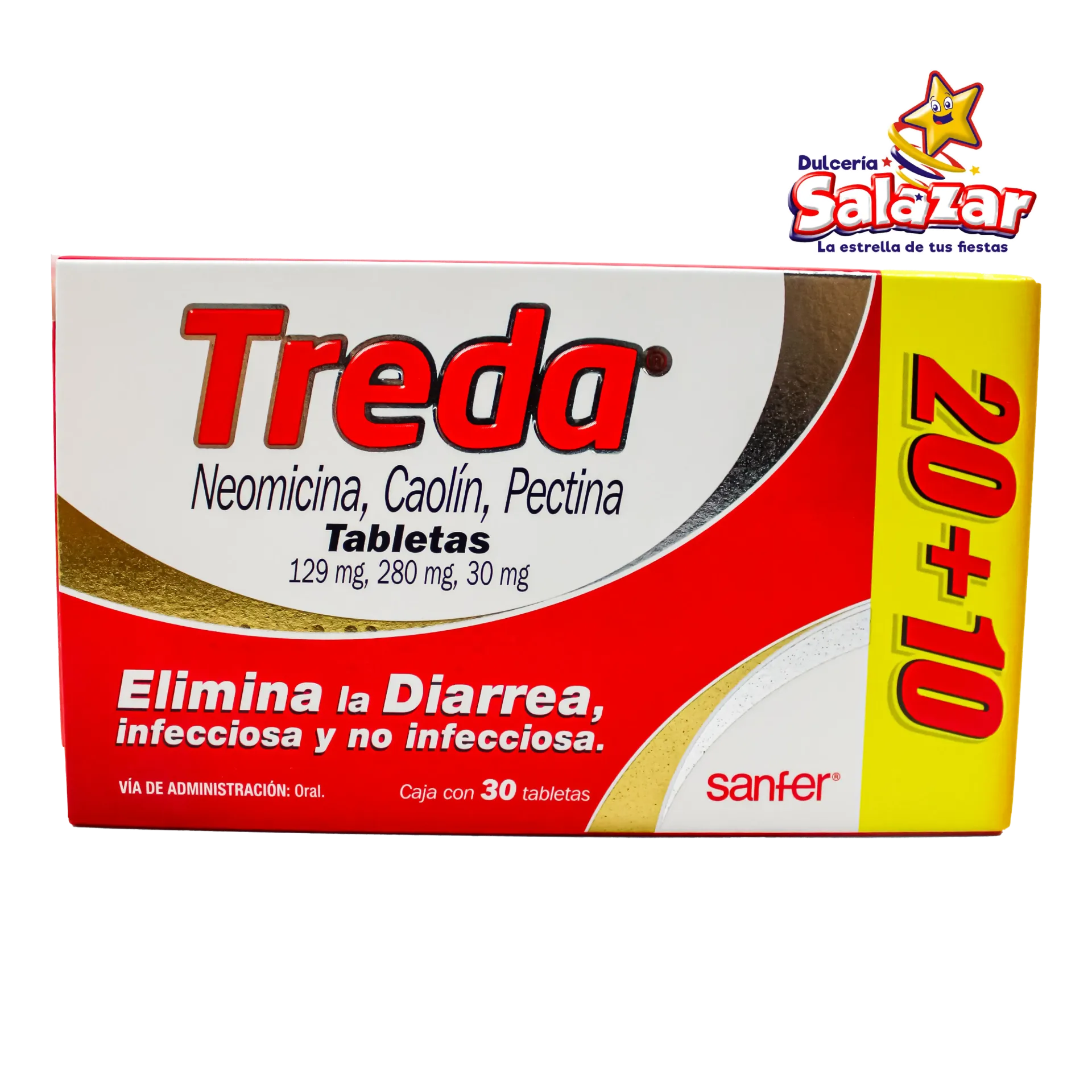 TREDA C/20+10 TABLETAS -E.1PZA- "C/20/1"