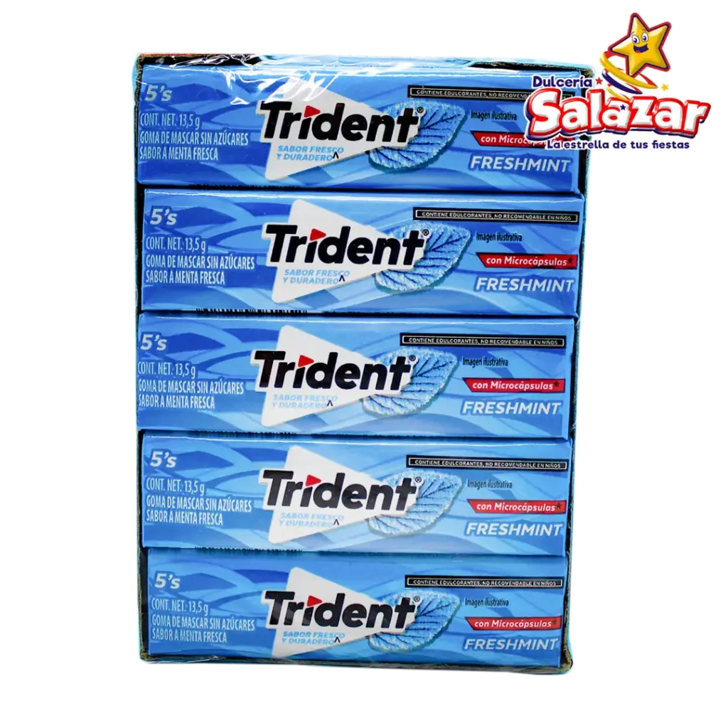 CHICLE TRIDENT TA 5'P FRESHMINT FOP -D.270G.- "C/48/20"