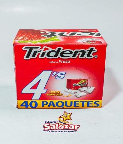 CHICLE TRIDENT WHITE 4'P FRESA -D.208G- "C/40/40"
