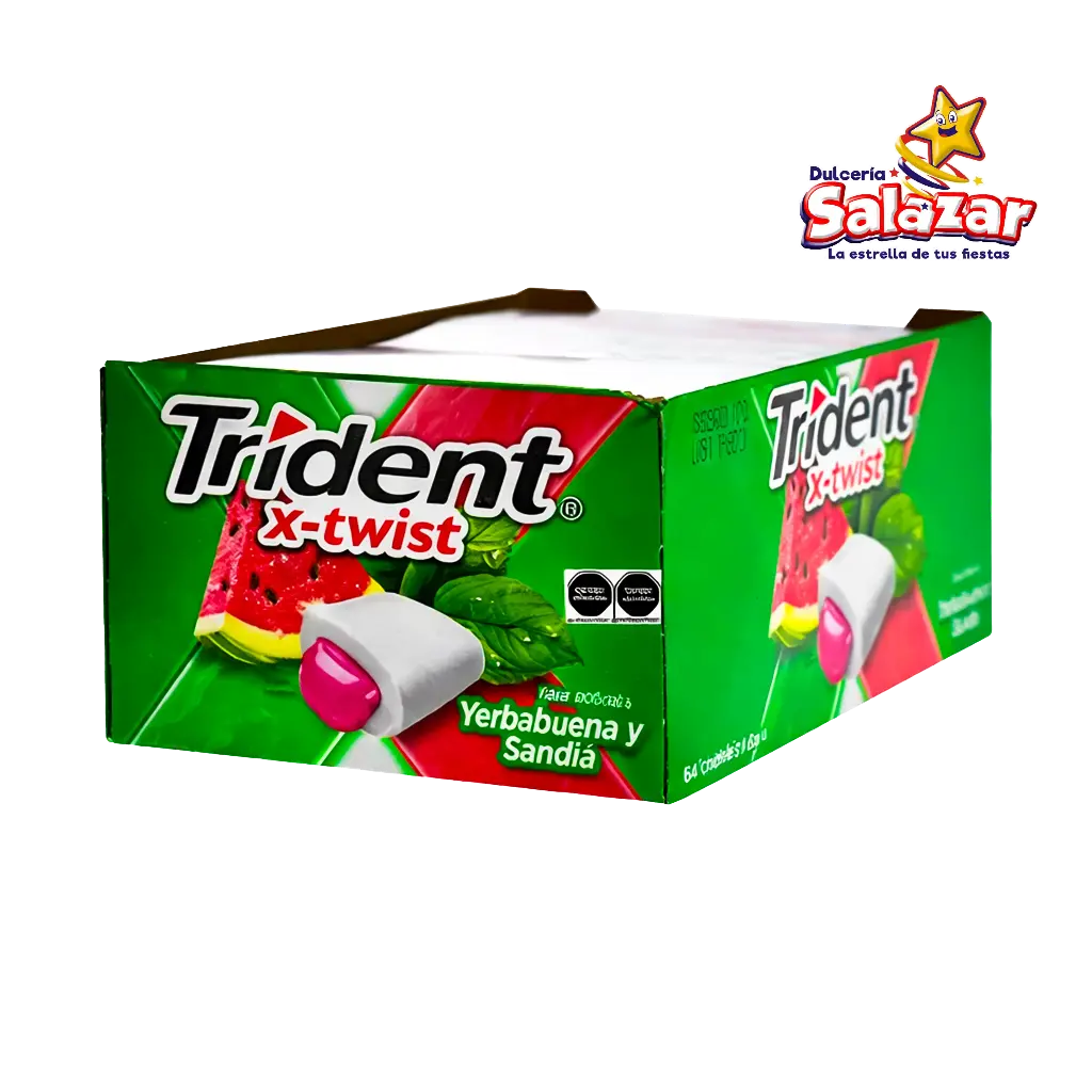 CHICLE TRIDENT X-TWIST YERBABUENA/SANDIA -D.133G- "C/24/10"